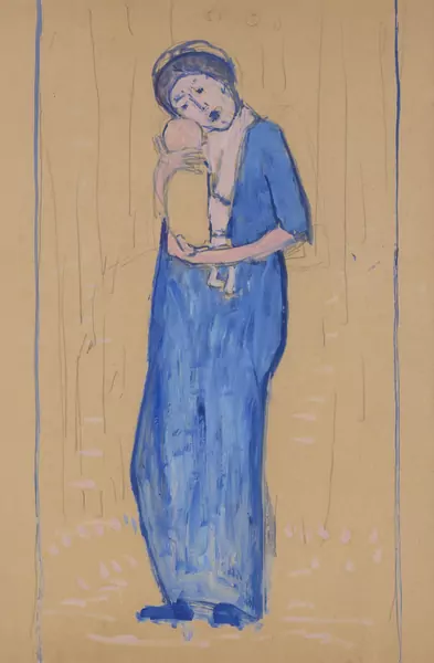Albert SCHMIDT (1883-1970), "Mère et enfant" — DognyAuction