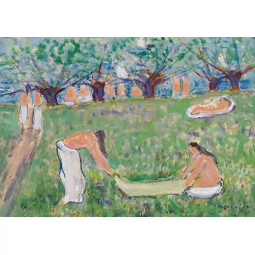 Landschaft mit ruhenden Frauen