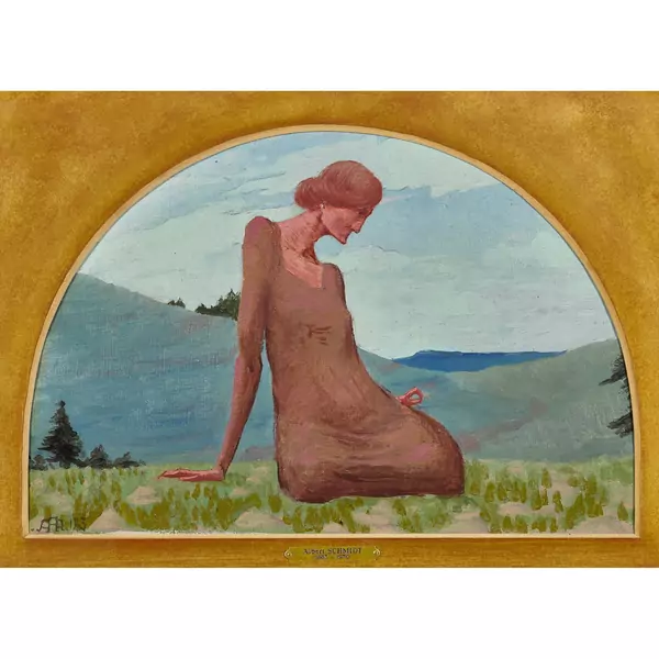 Femme dans un pré