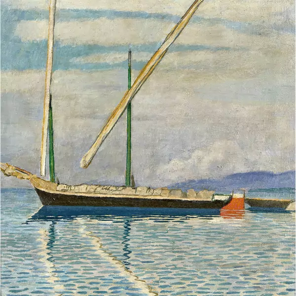 Segelschiff auf stillem Wasser