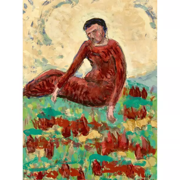Femme dans un pré