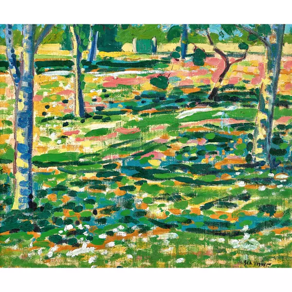 Paysage aux arbres