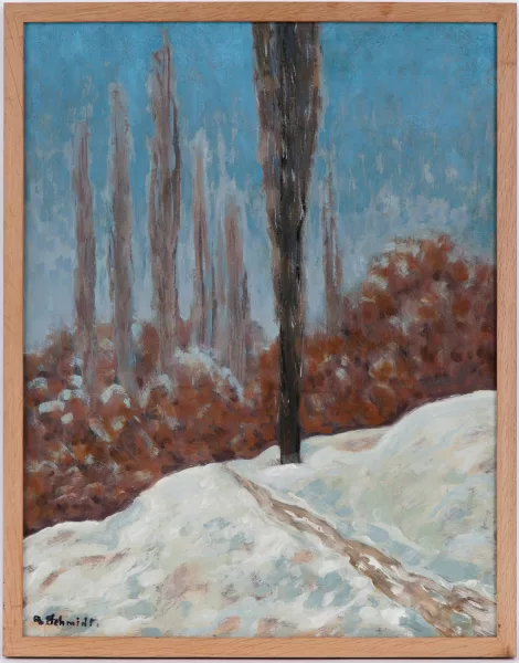 Albert Schmidt — Cyprès en hiver