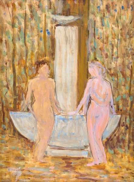 Albert Schmidt — Deux femmes à la fontaine