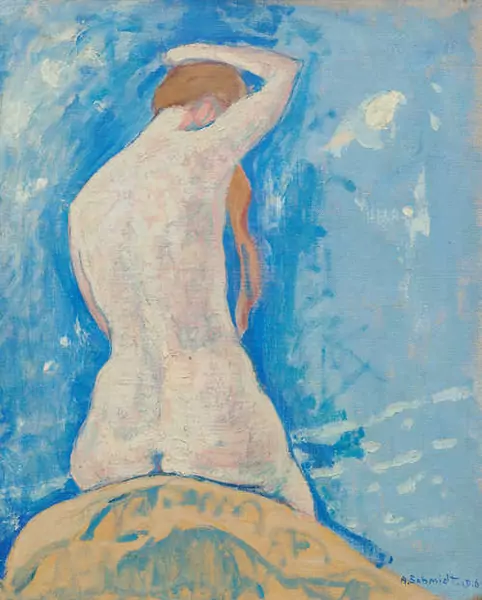 ALBERT SCHMIDT — Rückenakt. 1916. — Koller Auktionen