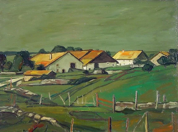 Albert Schnyder — Les toits dorés, 1970