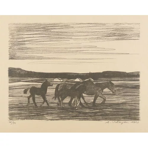 Albert Schnyder — Pferde im Jura.