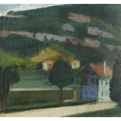 Albert Schnyder — Sommerlandschaft mit Häusern.