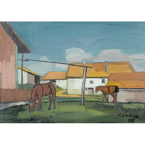 Albert Schnyder — "Pferde in La Bosse".