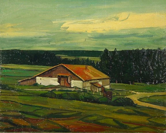 Albert Schnyder — Ferme à la lisière de la forêt, 1973