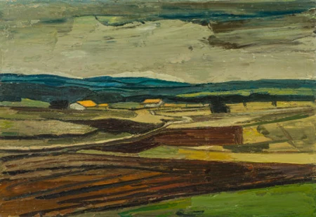 Paysage aux champs labourés, 1961