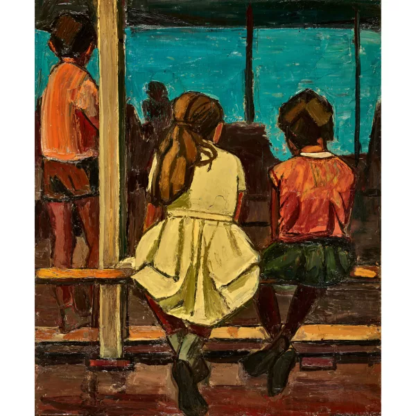 Albert Schnyder — "Fillettes assises devant le manège".