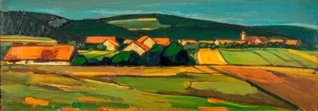 Village au pied de la forêt