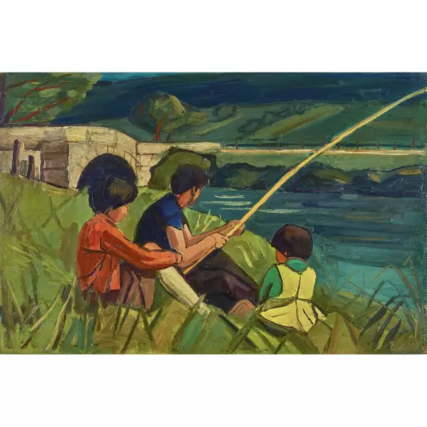 "Enfants à la pêche"