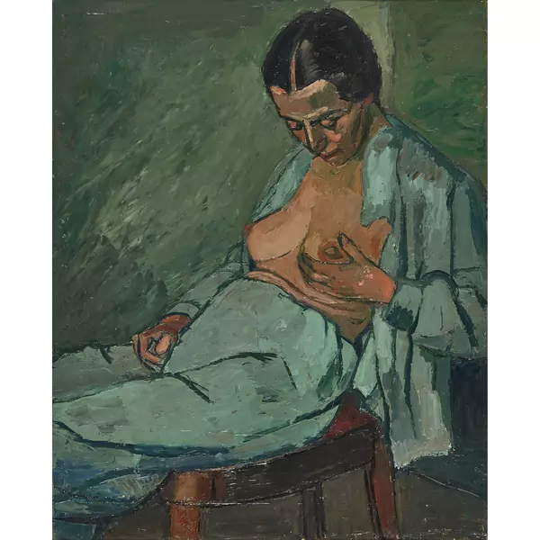 "Femme au pyjama bleu"