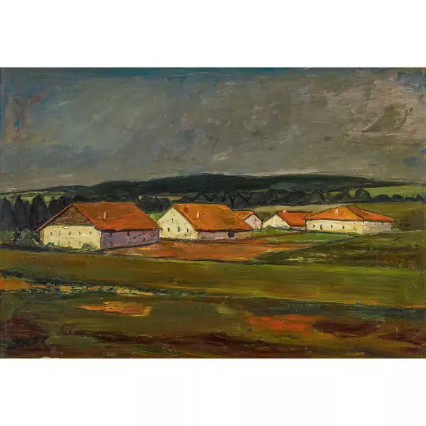 "Paysage au ciel gris"