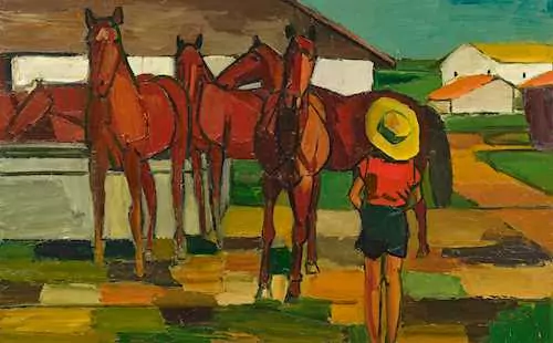 ALBERT SCHNYDER — At the watering hole. 1951/52. — Koller Auktionen