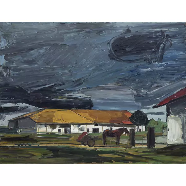 Albert Schnyder — Attelage devant la ferme — Galerie Kornfeld