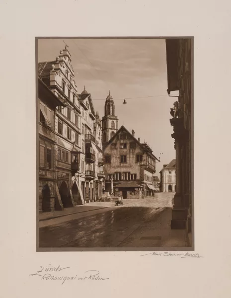 Albert Steiner — Zürich, Rathausquai mit Rüden