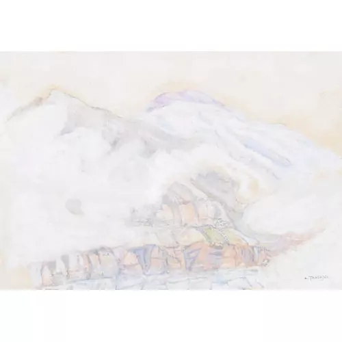 Bergpartie im Nebel