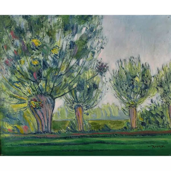Landschaft mit Weidenbäumen