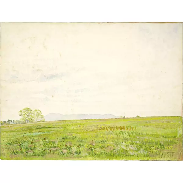 Albert Trachsel — Landschaft mit Baumgruppe bei Genf — Galerie Kornfeld