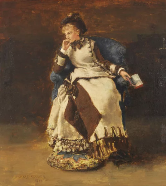 Albert von Keller — Sitzende Dame mit Buch