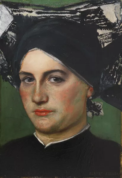 Albert von Keller — Altdeutsche Frau