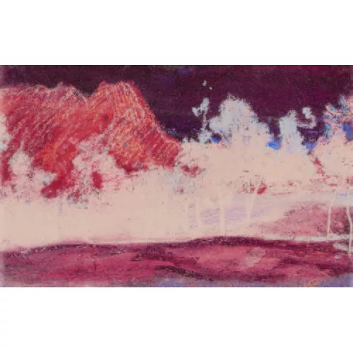 Albert Welti — Abendliche Flusslandschaft in den Bergen.