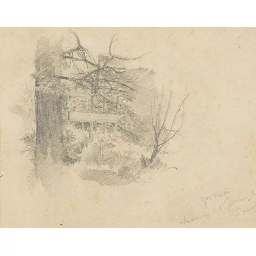 Albert Welti — "Studie im bot. Garten in Zürich".