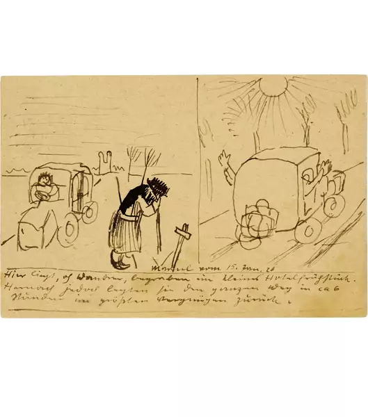 Albert Welti — 2 Postkarten — Galerie Kornfeld