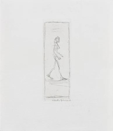 Femme nue marchant de profil à droite, 1954