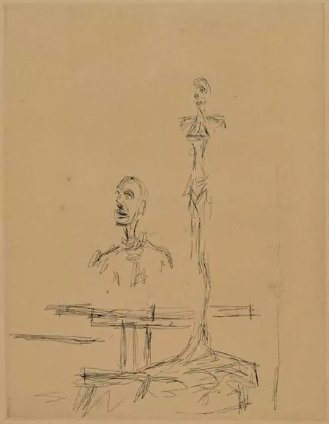 ALBERTO GIACOMETTI — Deux sculptures dans l'atelier. 1965. — Koller Auktionen