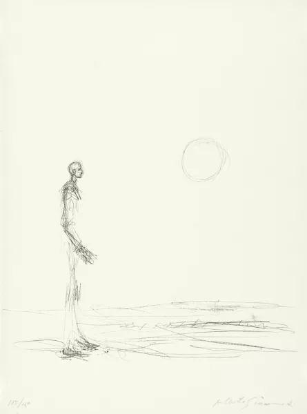 Alberto Giacometti — Homme debout et soleil, 1963, aus "Grafikmappe Hochschule St. Gallen", 1967