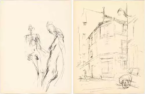 ALBERTO GIACOMETTI — 8 Bll.: Aus: Paris sans fin. 1969. — Koller Auktionen