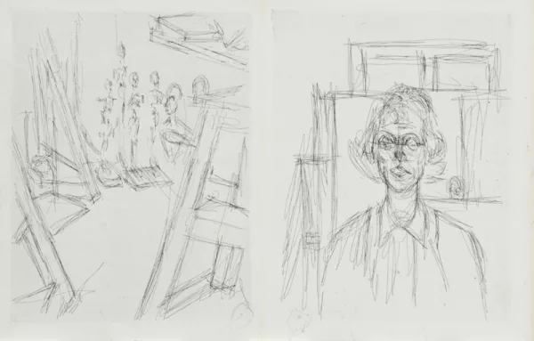 Alberto Giacometti — Studio et Annette, aus "La double vue", 1964