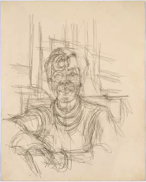 ALBERTO GIACOMETTI — Portrait d'Olivier Larronde de face. 1957/58. — Koller Auktionen