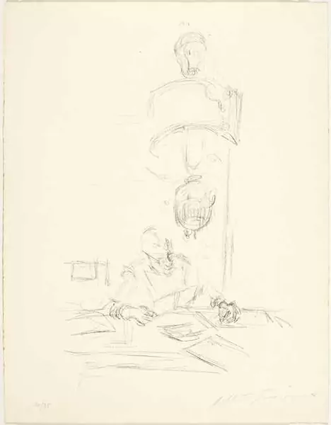 ALBERTO GIACOMETTI — La mère de l'artiste lisant sous la lampe à Stampa II. 1963. — Koller Auktionen