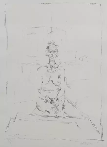 Alberto GIACOMETTI (1901-1966), "Femme nue assise III", lithographie — DognyAuction
