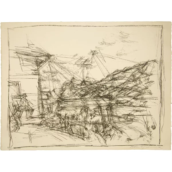 Alberto Giacometti — Le Lac de Sils et le Piz Corvatsch depuis la maison des Giacometti à Maloja