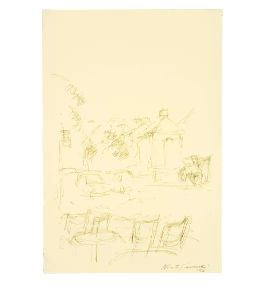 Alberto Giacometti — Vue du carrefour de la rue Didot et d'Alésia