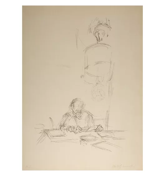 Alberto Giacometti — La mère de l'artiste lisant sous la lampe à Stampa III