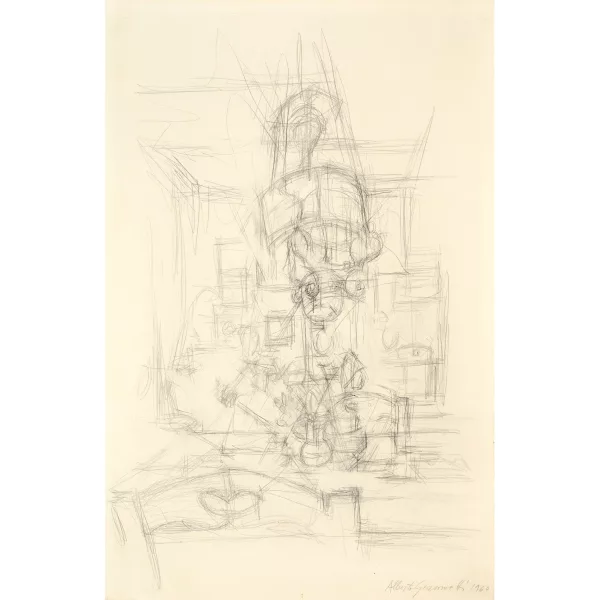 Alberto Giacometti — Table à la suspension (Stampa) - Die Hängelampe und der Tisch im Wohnzimmer von Stampa