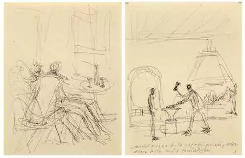 ALBERTO GIACOMETTI — Scène de Café. Scène de Forge. Doppelseitig. Um 1965. — Koller Auktionen