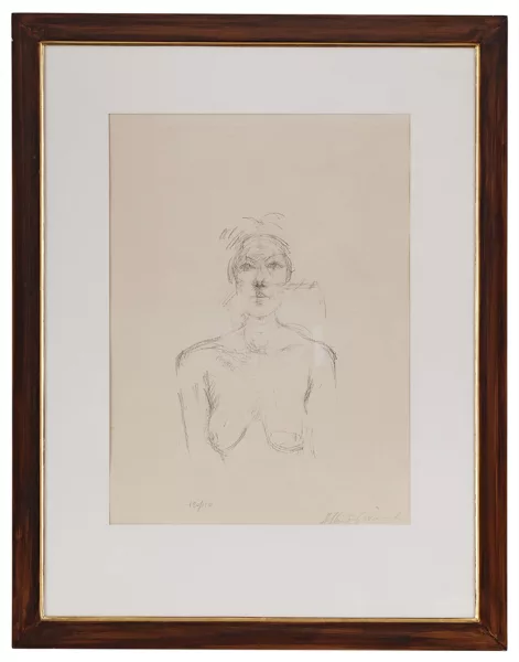 Alberto Giacometti — Alberto Giacometti (1901-1966), Femme, lithographie,