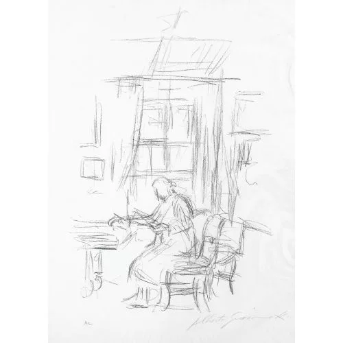 Alberto Giacometti — The artist′s mother at the window.
