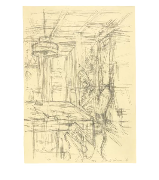 Alberto Giacometti — Annette sous la suspension à Maloja