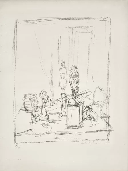 Alberto Giacometti — L'Atelier de Stampa: Tête de Diego sur le socle I, 1956
