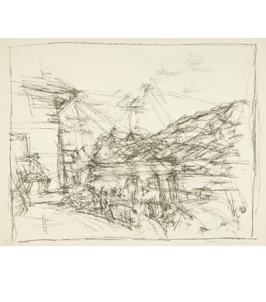 Alberto Giacometti — Le Lac de Sils et le Piz Corvatsch depuis la maison des Giacometti à Maloja
