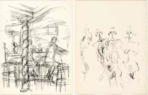 ALBERTO GIACOMETTI — 8 Bll.: Aus: Paris sans fin. 1969. — Koller Auktionen